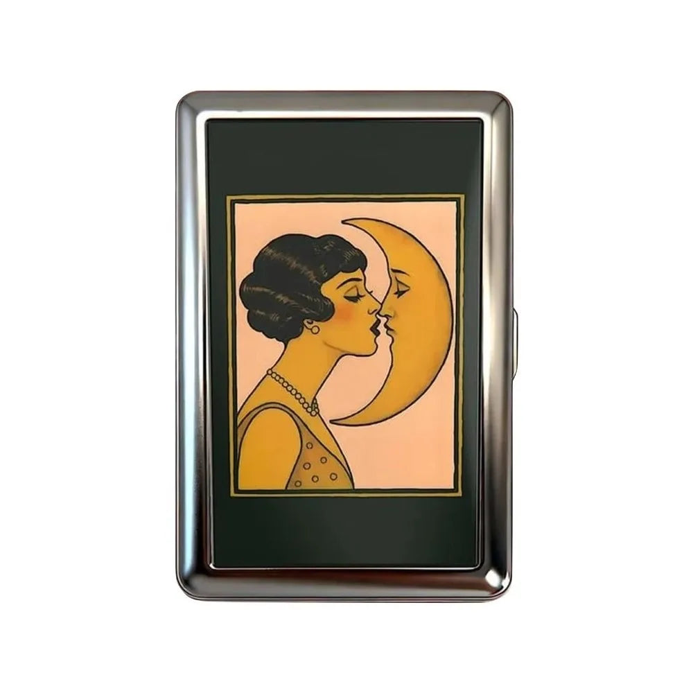 Vintage-Style Vintage Card Case Metal Material Easy Snap Metal Case Versatile Design Multi-function Card Holder - A