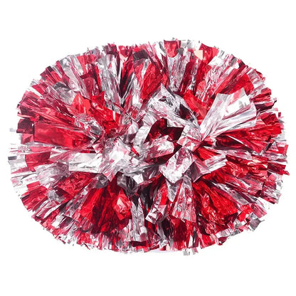 1pc Cheerleading Pom Poms with Handle Cheer Balls Big Gold Silver Red Yellow Blue Hand Dance Pompoms Accessories for Women Ki