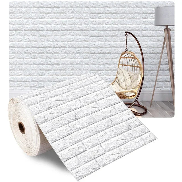 3D Foam Brick Wall Panels Stickers Self Adhesive Waterproof Living Room Wallpaper Wall Decal Home Decor Wallcovering TV Backd