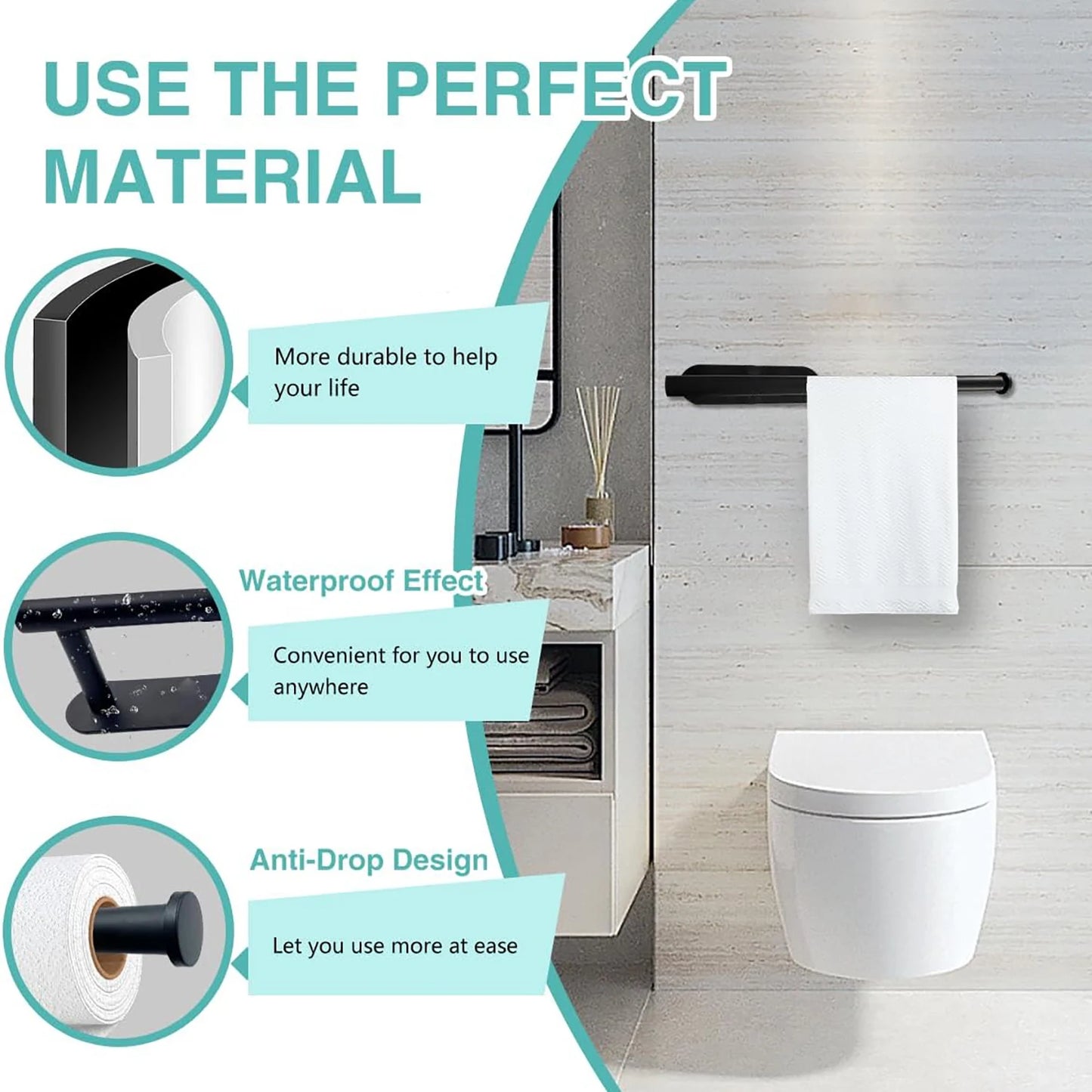 Kitchen Paper Towel Holder Adhesive Tissue Hanger Toilet Roll Paper Dispenser Cabinet Storage Napkin Rack Bathroom Accessorie