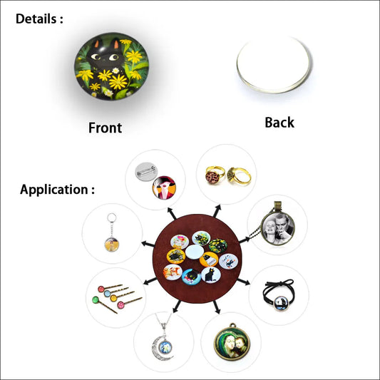 Folk Art Animals with Flower 10pcs Mixed 12mm/14mm/18mm/20mm/25mm/30mm Round photo glass cabochon demo flat back Making findi