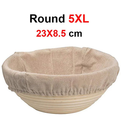 Handmade Rattan Bread Proofing Basket Natural Fermentation Sourdough Banneton Bread Basket Dough Rattan Wicker Baking Bowl - 
