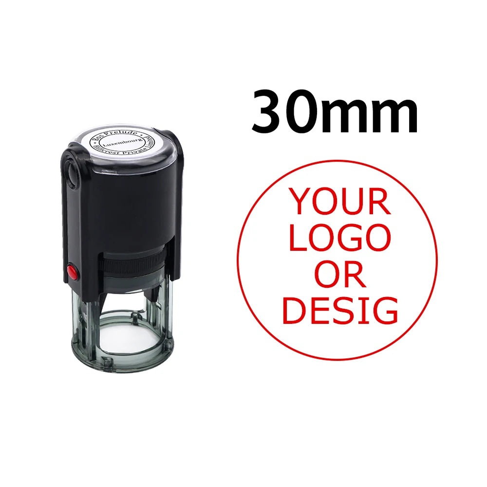 Custom Self-Inking Stamp 25/30/40/50mm Round Logo Design P Personalized Press-type Inking Stamp for Wedding Invitation Envelo