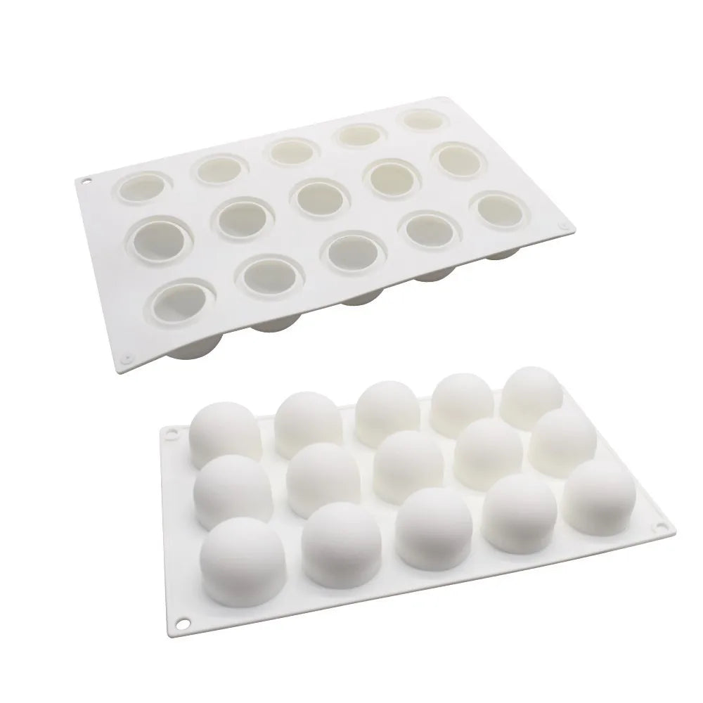 Silicone Chocolate Mold Silicon Ball Cake Moulds 3D Half Sphere Candy Truffle Baking Tray 1piece