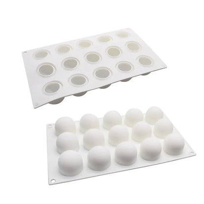 Silicone Chocolate Mold Silicon Ball Cake Moulds 3D Half Sphere Candy Truffle Baking Tray 1piece