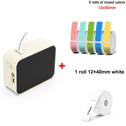 MarkLife P15 Mini Portable Thermal Printer Wireless Bluetooth-compatible Label Tag for Home Office Labeling Sticker Machine -