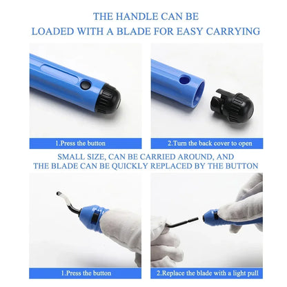 Trimming Knife Scraper Deburring Tool Deburring Cutters Set Burr Remover Hand Tool for Wood Plastic Aluminum Copper and Steel