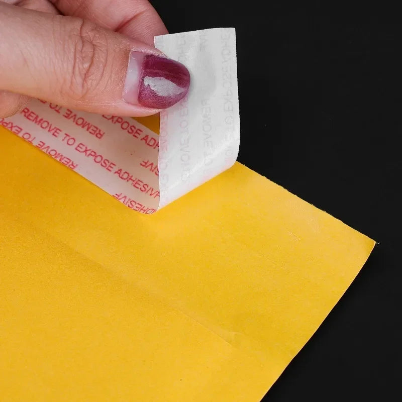 50/10x Kraft Paper Bubble Mailers Envelopes Bags Bubble Mailing Bags Home Yellow Self Seal Waterproof Cushion Envelopes Pouch