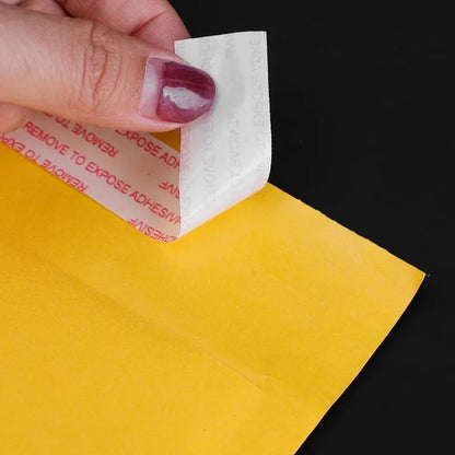 50/10x Kraft Paper Bubble Mailers Envelopes Bags Bubble Mailing Bags Home Yellow Self Seal Waterproof Cushion Envelopes Pouch