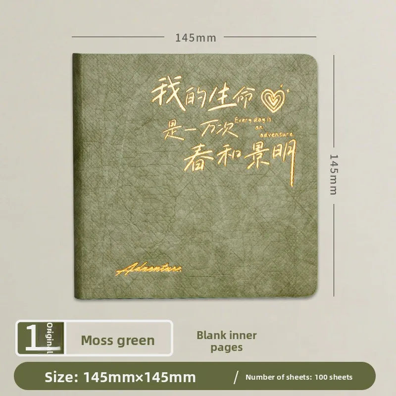 High Aesthetic Blank Journal Stamp Collection Book Travel Scrapbook Scenic Spot Check in Notebook for Memory Keeping and