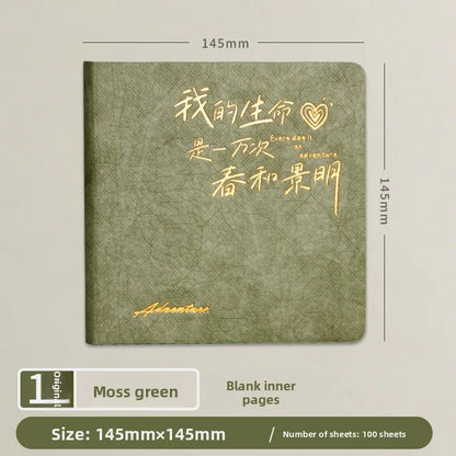 High Aesthetic Blank Journal Stamp Collection Book Travel Scrapbook Scenic Spot Check in Notebook for Memory Keeping and