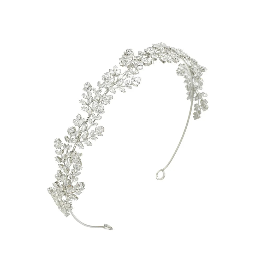 Luxury Bridal Tiara Wedding Headband Cubic Zirconia Bride Headband Tiaras And Crowns For Women Party Prom Hair Jewelry Headdr