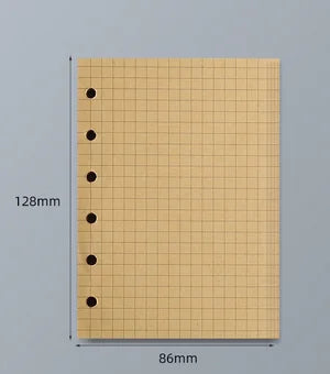 45 Sheets A5 A6 A7 Loose Leaf Notebook Refill Spiral Binder Inner Page Line Blank craft Grid Inside Paper Stationery - A7 bla