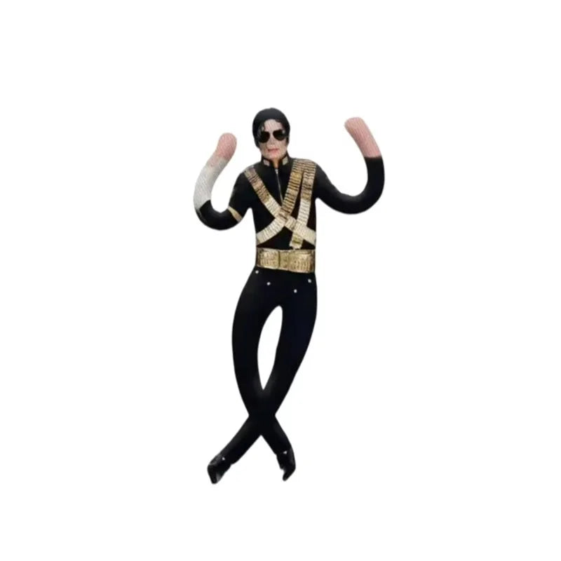 New Style Michael Jackson Cosplay Prop Doll Plush Stuffed Figure Dolls Room Decoration Abstract Joint Mobility Props Gift - D