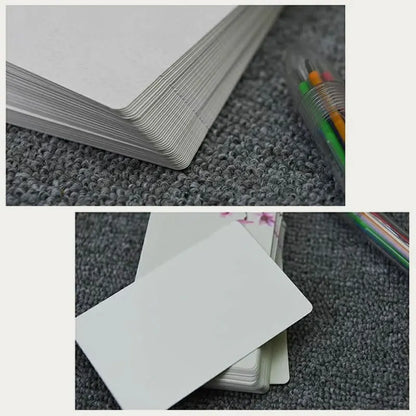20/40Pcs Blank DIY Card Chinese Style Paper Small Card Word Flower Pattern Greeting Card For Graffiti White Kraft Paper