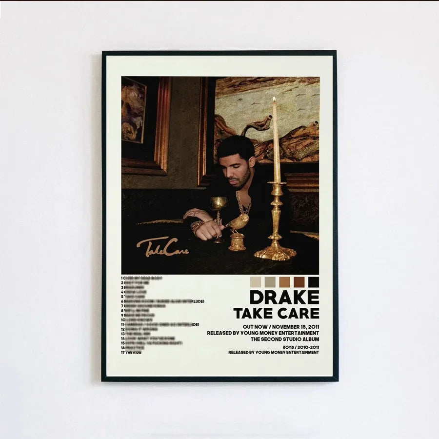 Poster Prints New Drake Views Take Care Her Loss Dogs Music Album Cover Canvas Painting Wall Art Picture Living Room Home Dec