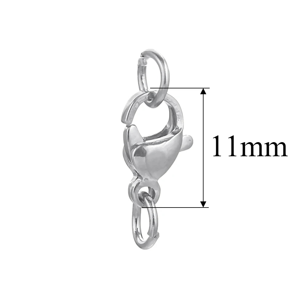20pcs Stainless Steel Lobster Clasps For Bracelet Necklace,Lobster Clasps With Jump Rings Connectors Clasp DIY Jewelry Findin