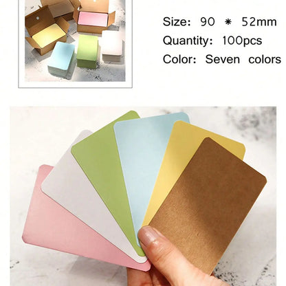 100Pcs 9*5.2cm Blank Card For Business Cards For Message And Book Name Blank Cards For Business Card Message Cards