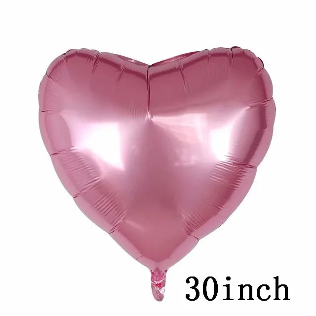 Love Heart Bear Foil Balloons Happy Birthday Valentine’s Day Party Decor Air Helium Globos Wedding Decorations Kids Toys Ball