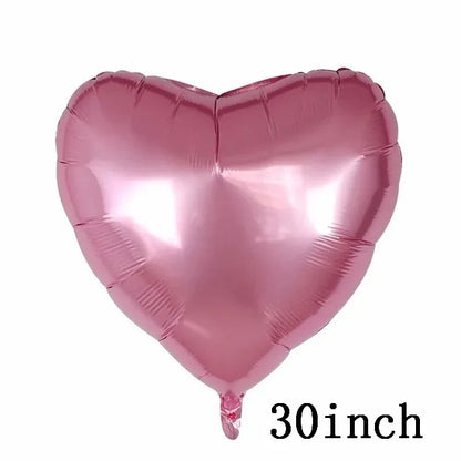 Love Heart Bear Foil Balloons Happy Birthday Valentine’s Day Party Decor Air Helium Globos Wedding Decorations Kids Toys Ball