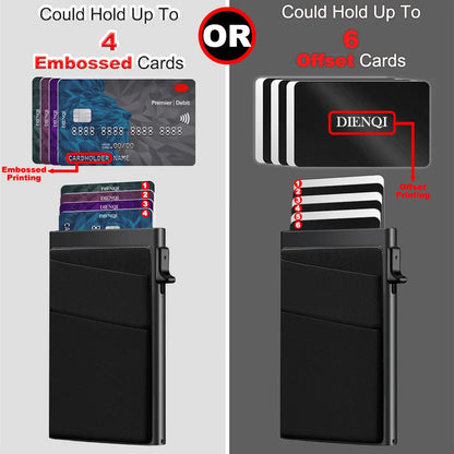 Anti-theft Cards Protectors Card Holder Minimalist Smart Wallet RFID Protection Aluminum Metal Box Cardholder Case Porte Cart