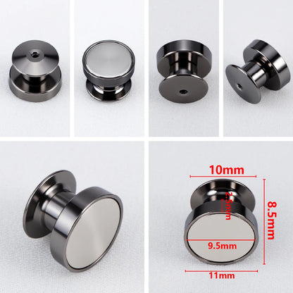 10Pcs Magnetic Clasp Brooch Locking Pin Backs Metal Pin Back Locking Pin Keepers Locking Clasp DIY Brooch Badge Jewelry Makin