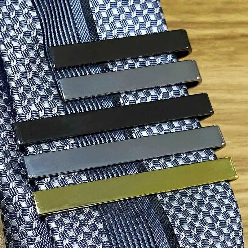 Tie Clip Necktie Accessories Fashion Style Ties for Men Metal Tone Simple Bar Clasp Practical Clasp Tie Pin for Mens Collar C