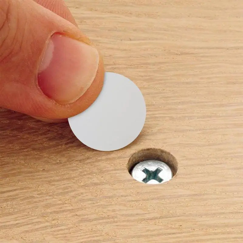 54pcs/Sheet Self Adhesive Furniture Screw Cover Stickers PVC Round Stickers For Wood home Craft Desk Cabinet Decorative Decal