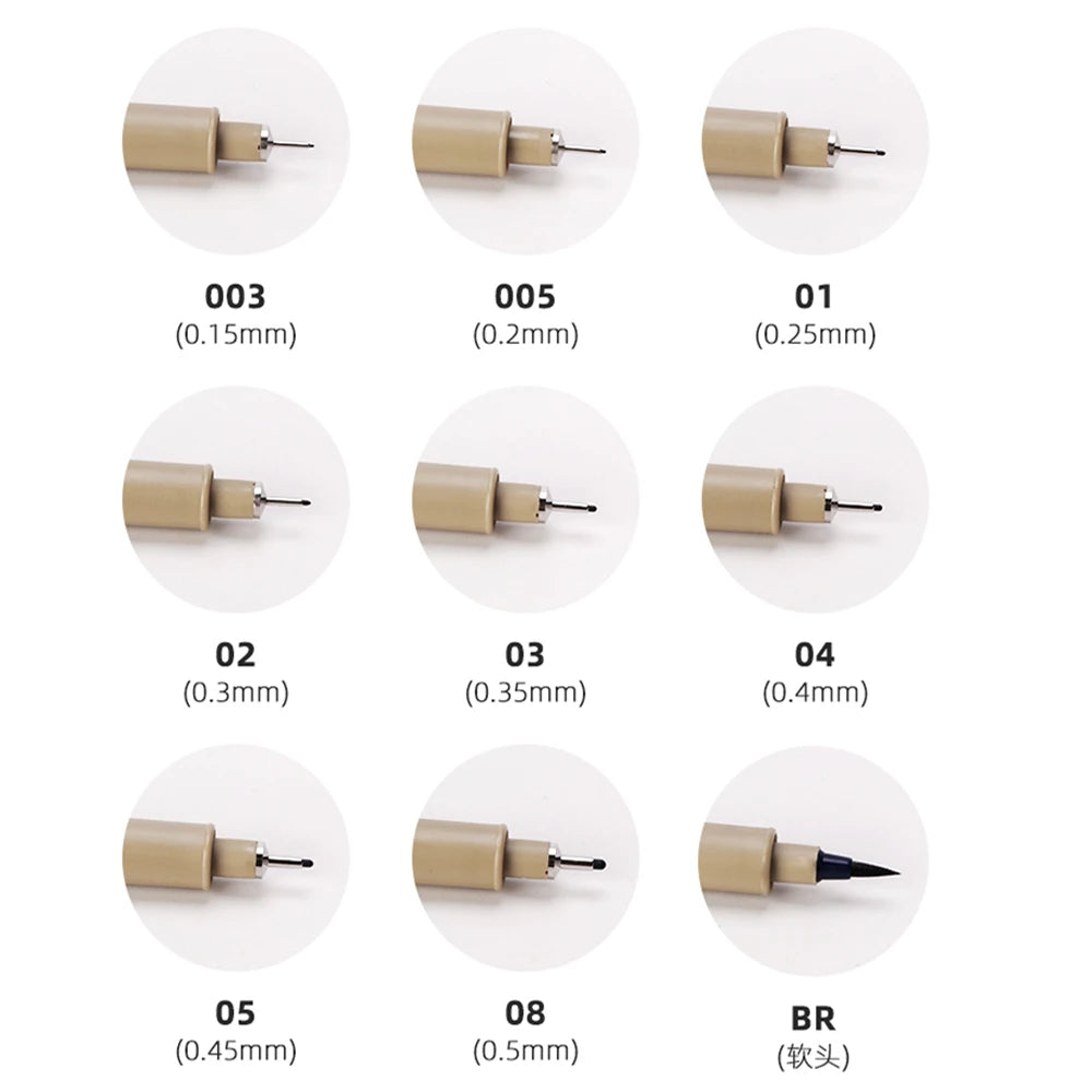 1pcs Sakura Pigma Micron Fine Pen Waterproof Smooth Black Ink Fineliner Drawing Pens Art Sketch Marker Liner Rotulador Tekene