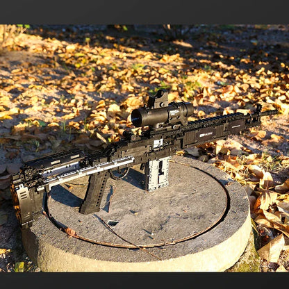 Military MK14 Battle Rifle Simulation Gun Assembled Building Blocks Bricks Model MOC Army Firearm Weapons Set Boys Toys Kid G