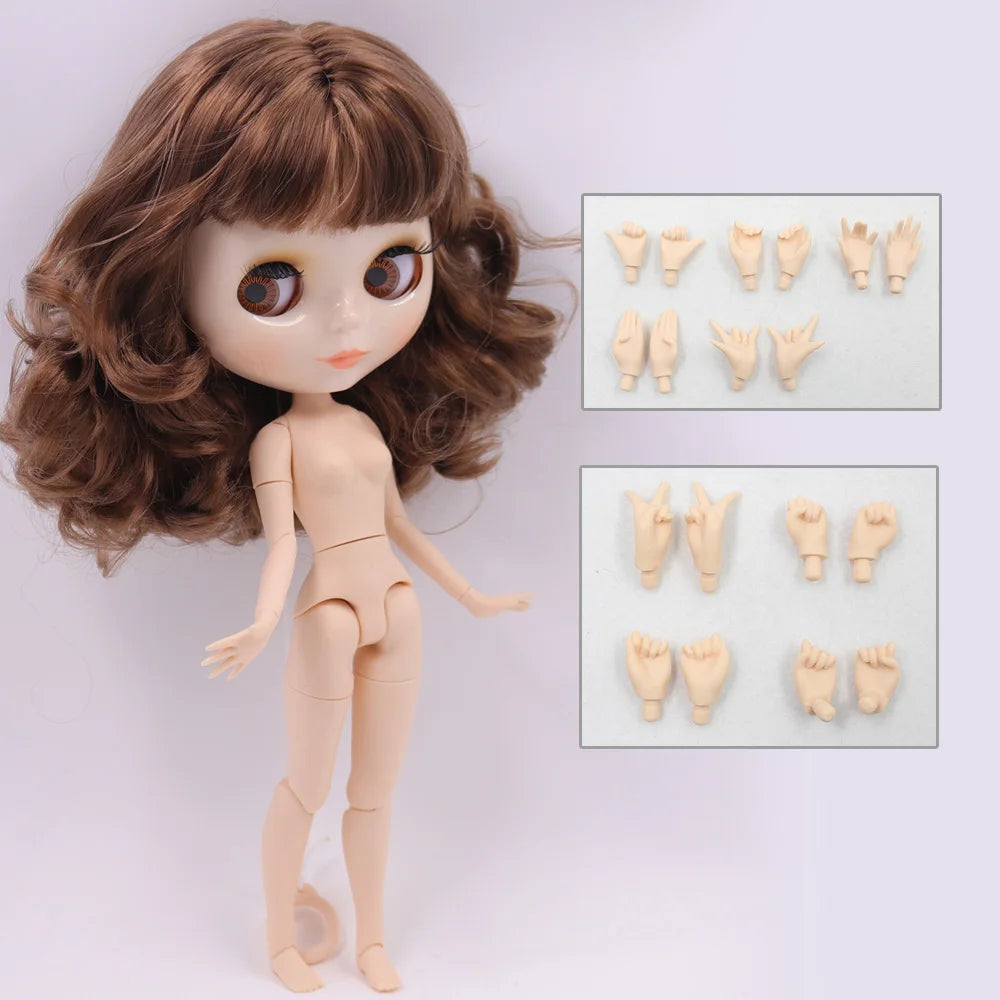 ICY DBS blyth doll 1/6 bjd toy joint body white skin shiny & matte face 30cm on sale special price toy gift anime doll - glos