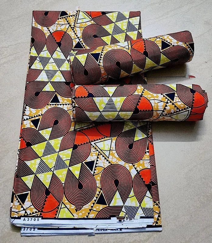 African Ankara prints batik patchwork fabric real wax African sewing material 100% cotton tissu for dress crafts - as picture