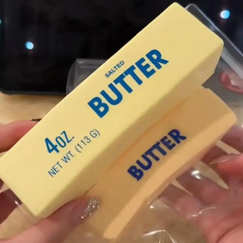 Christmas Toy 1PC Butter Stick Stress Anxiety Relief Fidget Toys Slow Rising Squishy Squeeze Elastic Cheese Stick Squeeze Toy