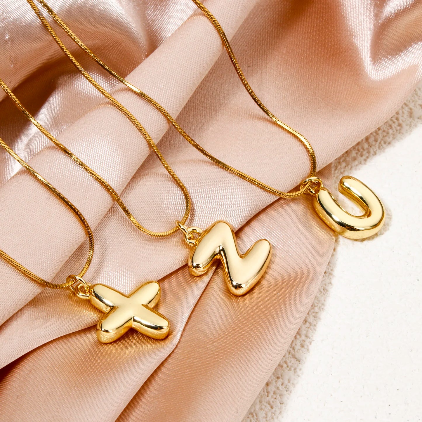 1Pcs English Letter Brass Charms 18K Real Gold Plated Capital Alphabet Initial A-Z Pendant Personalized Jewelry Making Findin