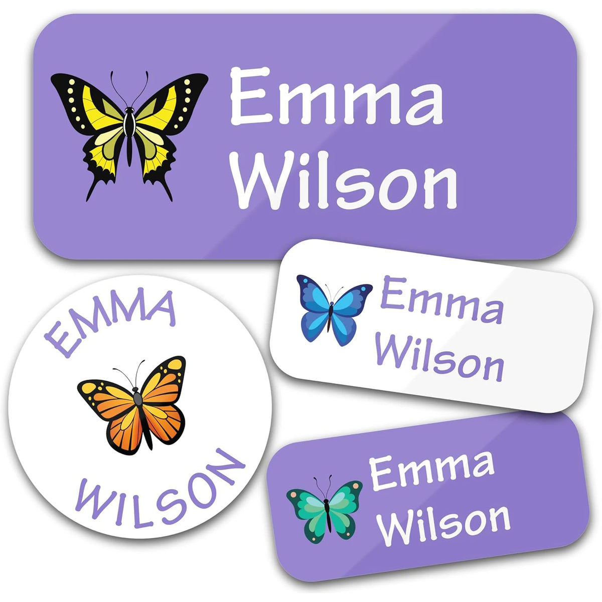TREES 140PCS Custom Waterproof Name tags Stickers ,cartoon style, nakrjki na ubrania imie，autocollants personnalisés prenom, 