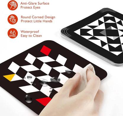 Black and White Cards High Contrast Baby Toys 0-36 Months Newborns Visual Stimulation Brain Development Learning Flash Cards
