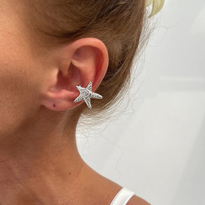 LATS Starfish Shell Flower Clip Earrings for Women Gold/Silver Color Non-Piercing Ear Cuff Daily Jewelry Accessories Party Gi