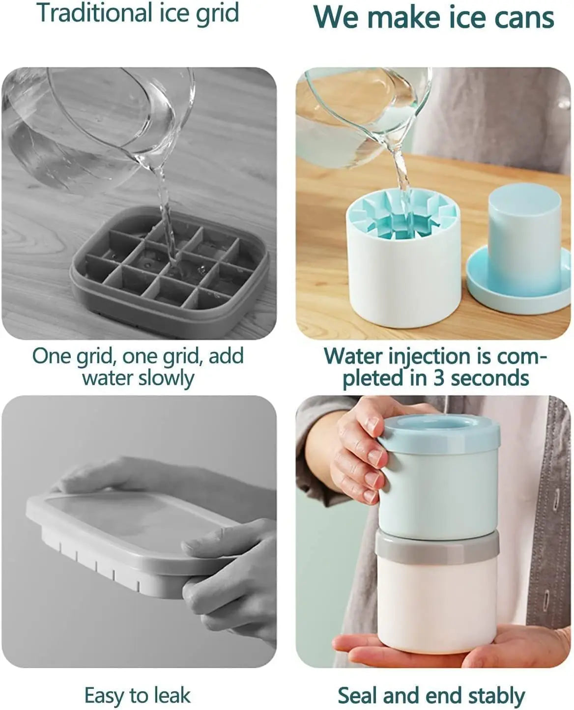 Silicone Ice Cube Mold Round Ice Bucket Summer Homemade DIY Refrigerator Freeze Ice Maker Creative Ice Cube Mold Barware Tool