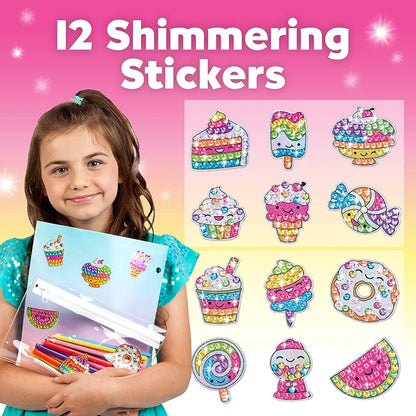 12 Create Big Gem Diamond Painting Sticker Kit Art Craft Girls Boys Unicorn Animal Sealife Magical Mosaic Dot Sticky Toys Gif