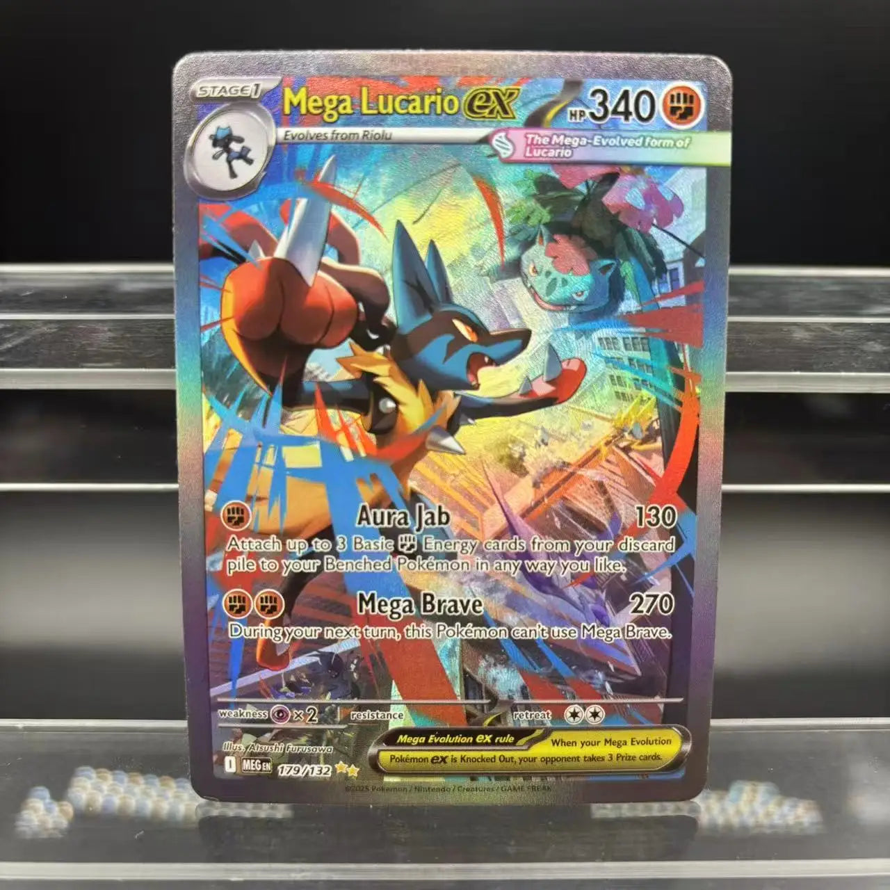 DIY PTCG Collection Cards EN Mega Symphonia Mega Brave Gardevoir Lucario Self Made Single Card Classic Game Anime Card Gift T