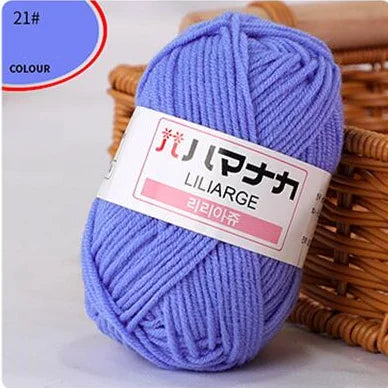DIY Baby Milk Sweet Soft Cotton Knitting Wool Yarn Thick Fiber Velvet Yarn Hand Knitting Wool Crochet Yarn for DIY Sweater - 