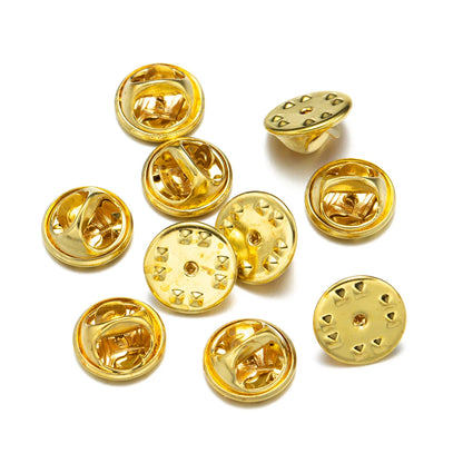 100pc Metal Locking Pin Back Brooch Badge Holder Lapel Base For DIY Jewellery Material Making Supply Craft Accessories Handma