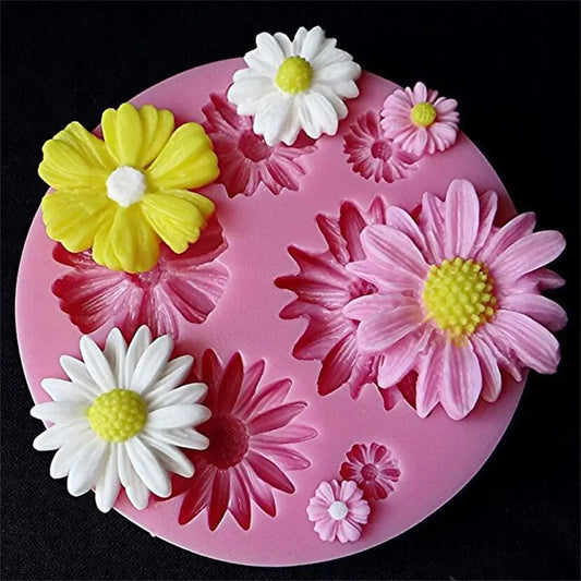 3D Flower Silicone Molds Fondant Craft Cake Candy Chocolate Sugarcraft Ice Pastry Baking Tool Mould