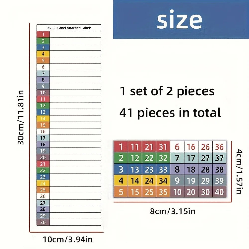 Circuit Breaker Label Kit with Marking Panel (1-10, N, T, R, S) | Handwritten Electrical Panel Stickers for Distribution Boxe