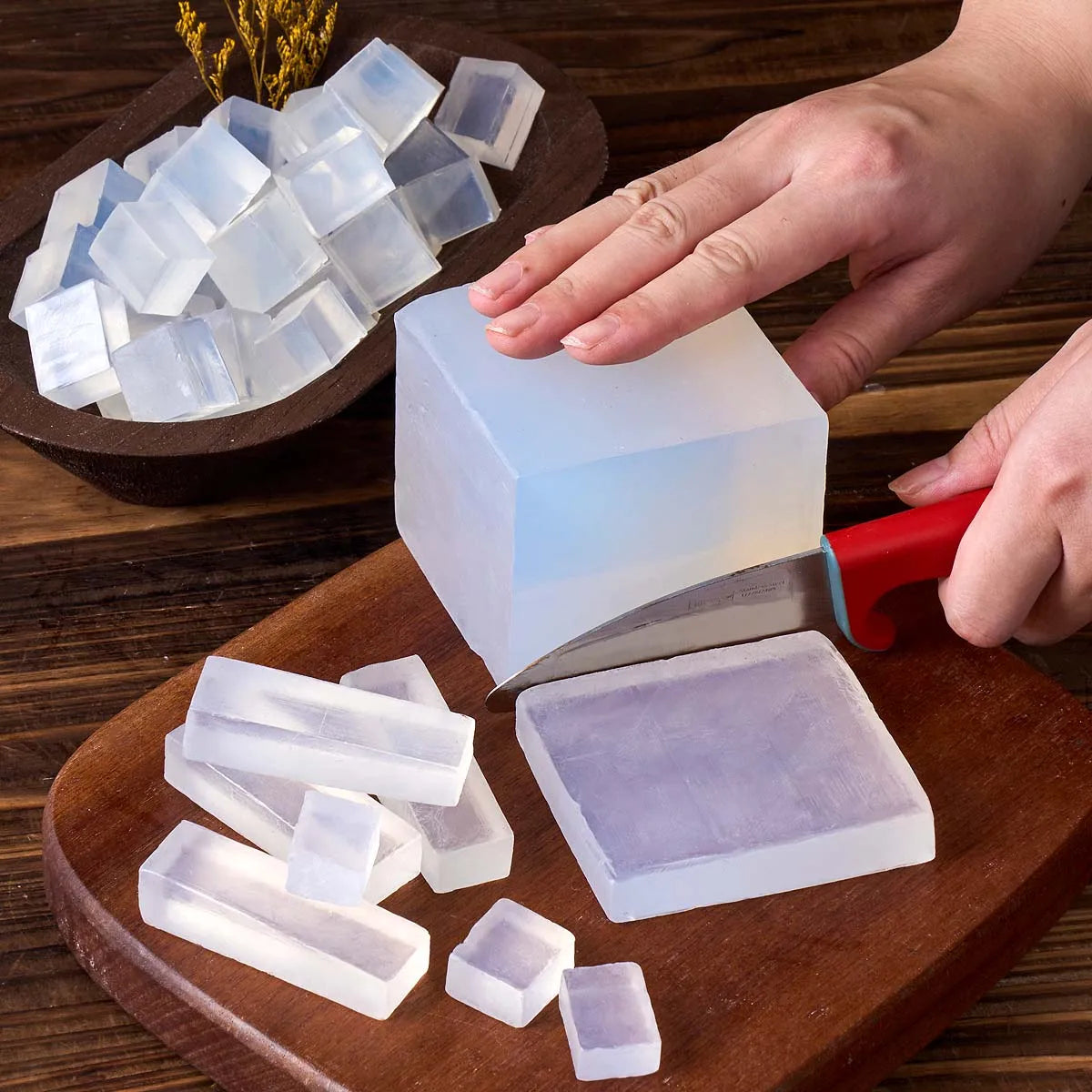 1000g Glycerin Soap Base DIY Handmade Soap Base Transparent White Melt Pour Making Soap Aromath Bath Raw Materials
