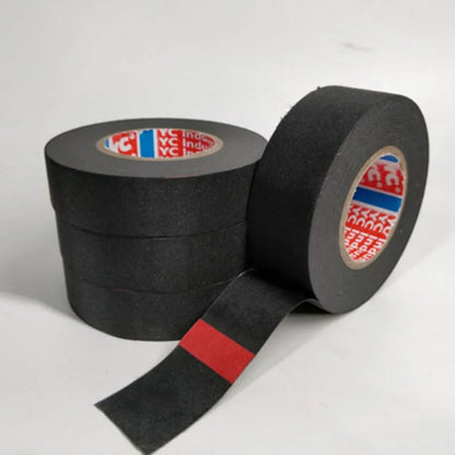 15M 9/15/19/25/32MM Heat-resistant Adhesive Cloth Fabric Tape For Automotive Cable Tape Harness Wiring Loom Electrical Heat T
