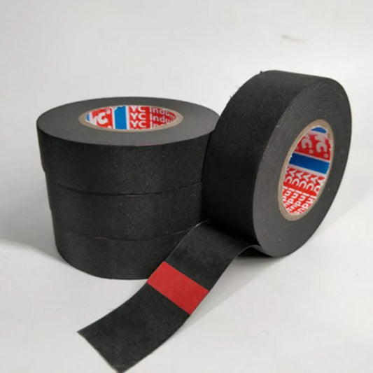 15M 9/15/19/25/32MM Heat-resistant Adhesive Cloth Fabric Tape For Automotive Cable Tape Harness Wiring Loom Electrical Heat T