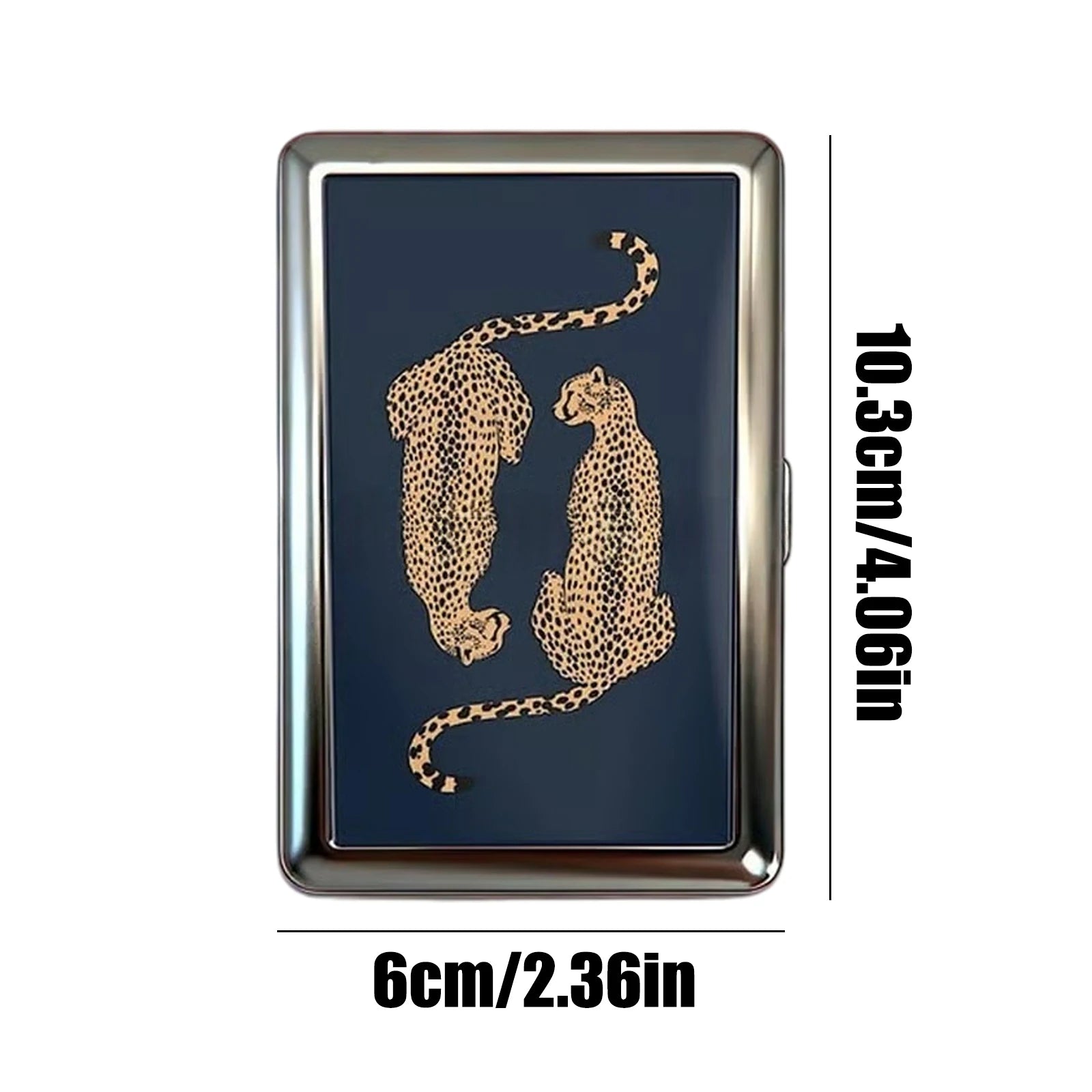 Vintage Style Metal Cigarette Carrying Case Art Deco Design Versatile Card & Cash Case Easy Snap Gift Idea for for Women and 