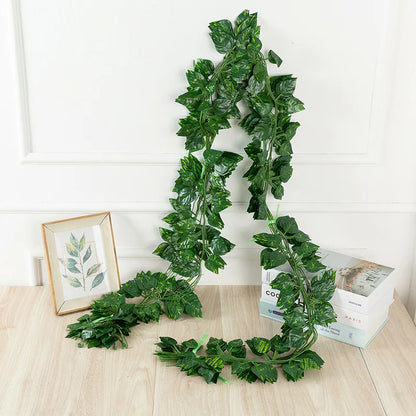 Artificial Plants Home Decor Wall Liana Ivy Decorative Creeper Foliage Fake Vines Greenery Room Decoration Green Leaves