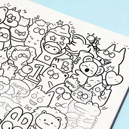 A sketchbook for copying and coloring with random patterns that are not repetitive. - 25pcs
